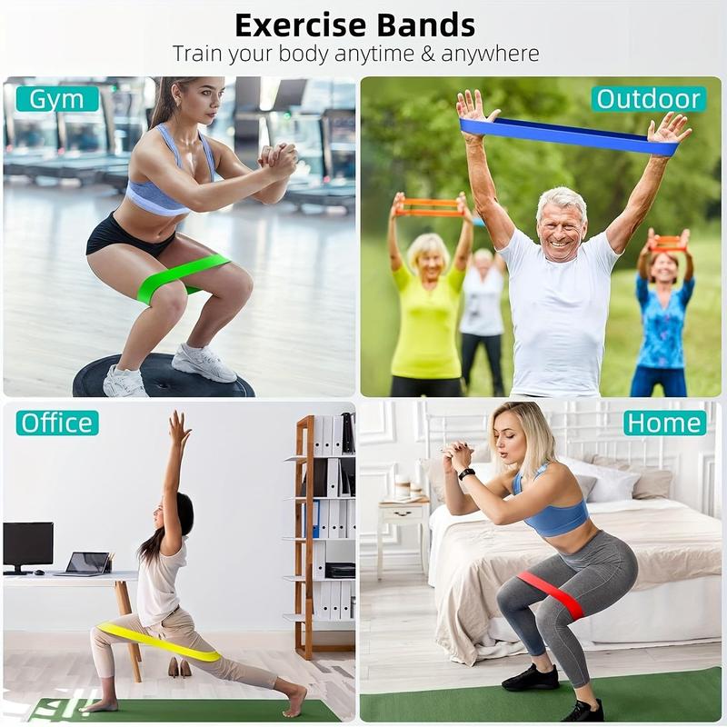 Resistance Band for Legs & Butt, 5 Counts Fabric Exercise Loop Band, Strength Band for Booty, Fitness and Home Workout Equipment