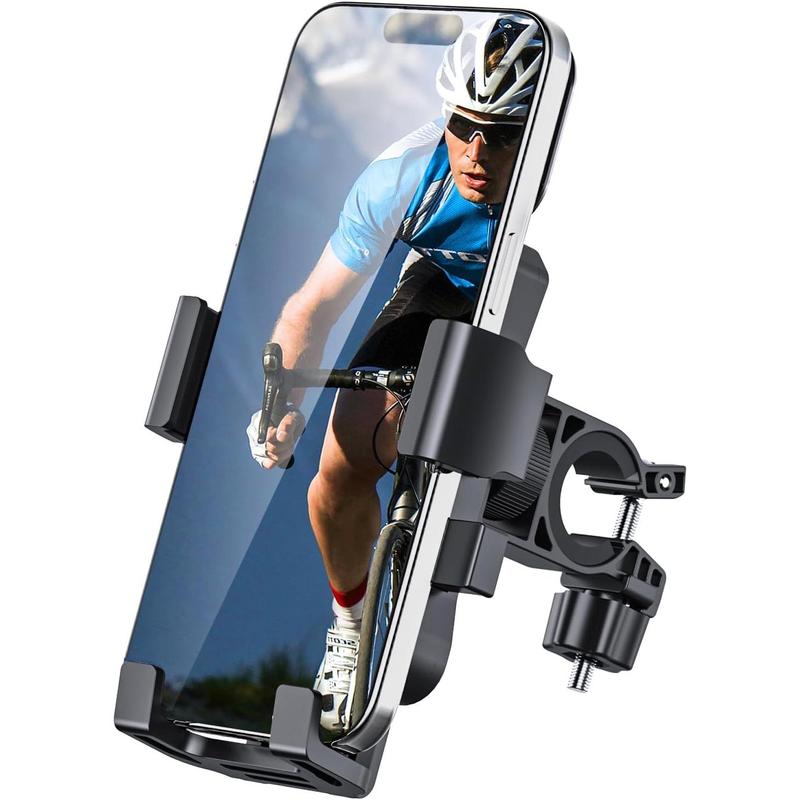 Bike Phone Holder,  Phone Mount, Secure Bicycle Handlebar Phone Mount, Phone Holder for Bike and , Premium Bike Accessories for  4.5-6.8