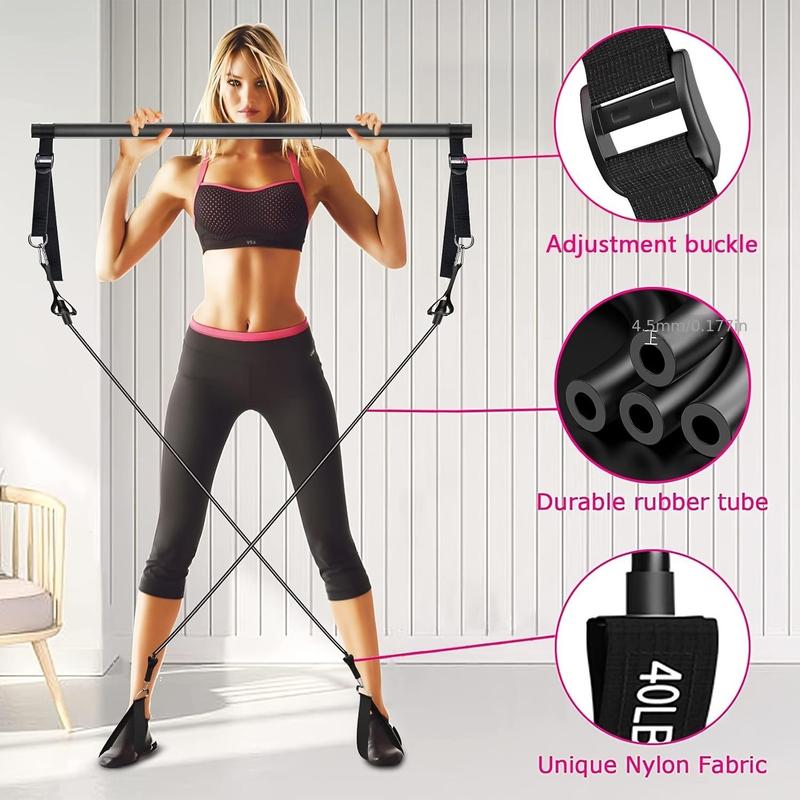 Professional Pull Up Bar Kit, 1 Set Pull Up Bar with 4 Resistance Bands for Women & Men, Home Fitness Equipment for Leg, Hip, Waist and Arm