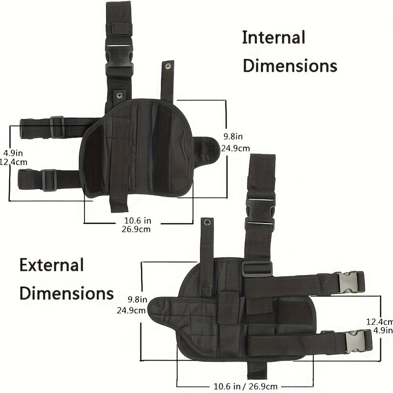 Tactical Pistol Thigh Holster, Suspension Leg Holster, Adjustable to Right Hand