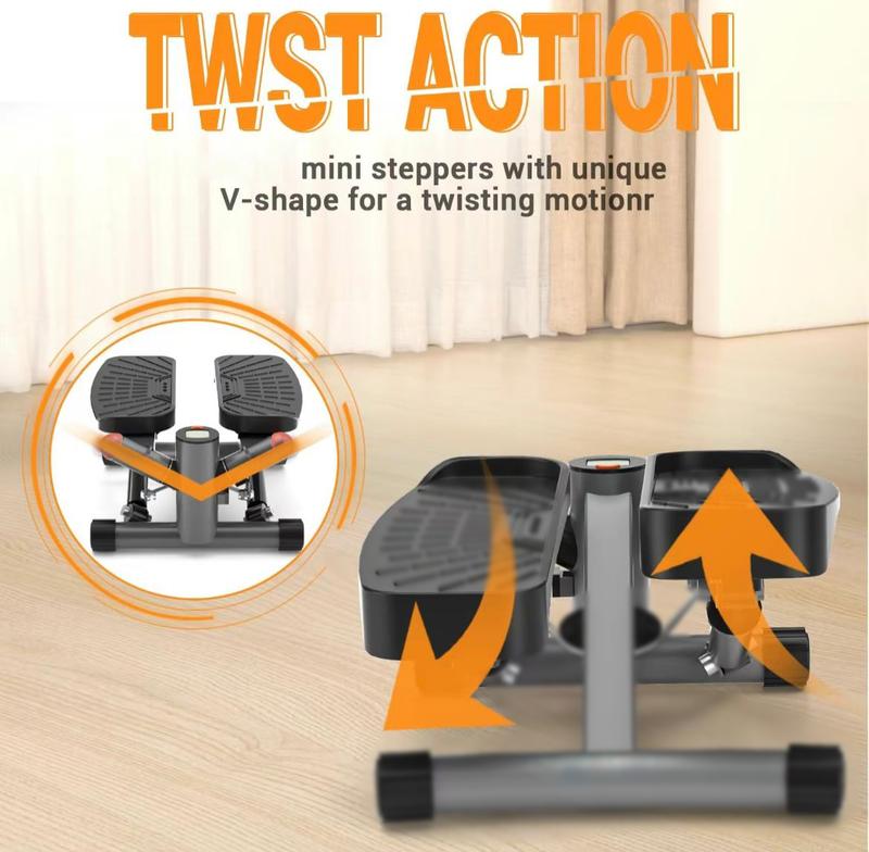 Steppers for Exercise, Adjustable Height Stair Stepper with Resistance Bands, 330lbs Loading Capacity, Exercise Equipment for Full Body Workout