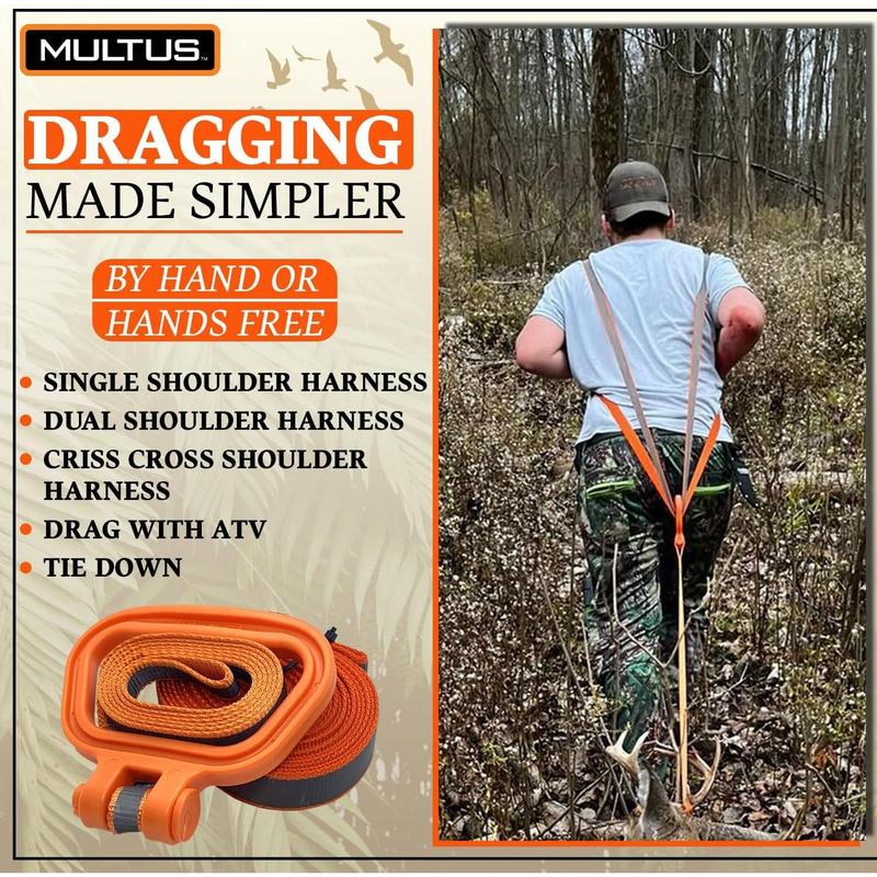 MULS: Deer Drag and Harness Hunting Gift For Men Every Way to Drag a Deer in ONE Product Fast & Easy! Hunting Gear Deer Dragging Rope