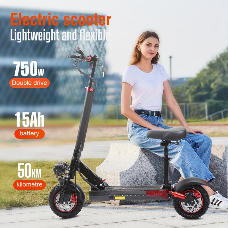 J01 Adult Electric Scooter-Can Travel up to 20 Miles, 750W Motor Power, Speed up to 20 Miles Per Hour, Foldable Adult Commuter Scooter with Seat