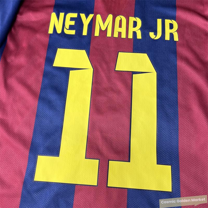 14 15 Home Vintage Jersey No. 11 Neymar Jr Short Soccer Jersey sports  apparel Breathable Youth