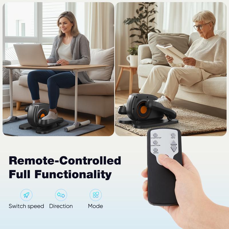 Sweet Furniture F Under-Desk Elliptical Machine – Compact, Quiet & Portable Pedal Exerciser with Adjustable Speed, LED Display, Ideal Mini Elliptical for Home or Office Workout