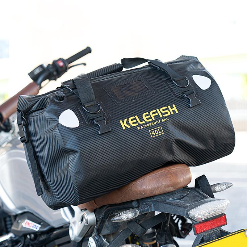 Motorcycle Dry Bag, 1 Count Waterproof Reflective Tail Duffle Bag, 40L 66L Large Capacity Motorcycle Bag, Outdoor Luggage Roll Pack Bag for Riding