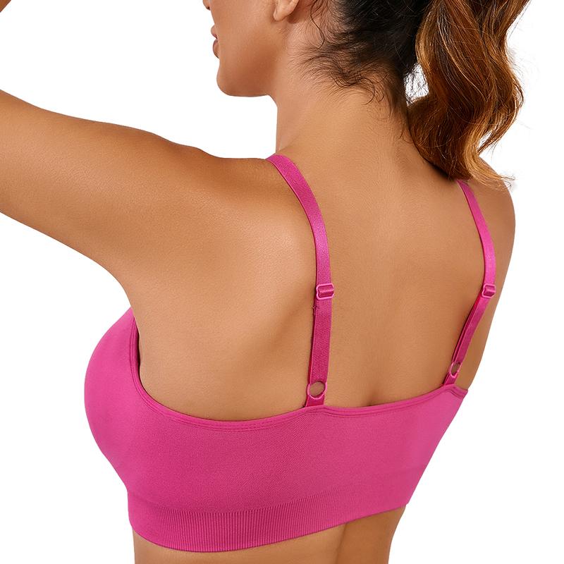 Women's Wireless Sculpt Bra Comfort Bralettes No Underwire Unlined Cami Bra Seamless Tshirt Bras Sports Bra