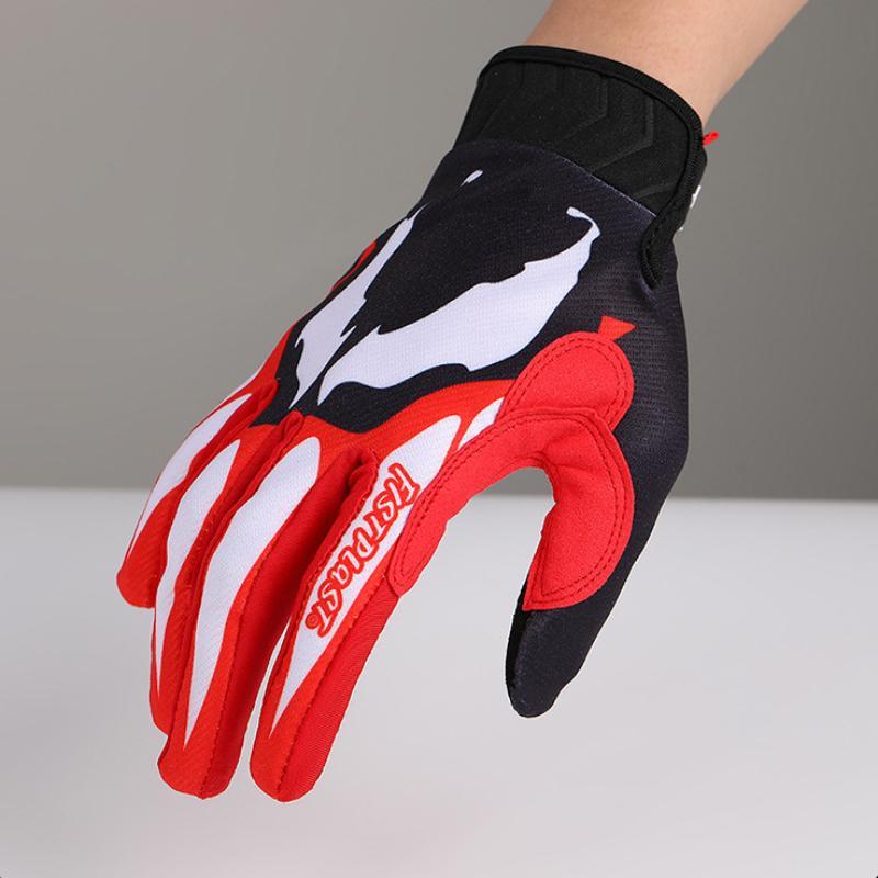 Sporty Unisex's Letter & Coloblock Print Cycling Gloves, Non-Slip Breathable Velcro Design Bicycle Gloves, Sports Gloves for Men & Women, Outdoor Sports Accessories for Cycling, Motorcycle, Outdoor