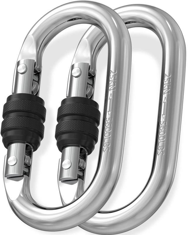 Carabiner Heavy Duty - 4.3 Inch Locking Carabiner Clip, Large Carabiner Clip, Heavy Duty Carabiner, Hammock Hooks, Carbineers, Extra Large Carabiner, Steel Carabiner, Oval Carabiner