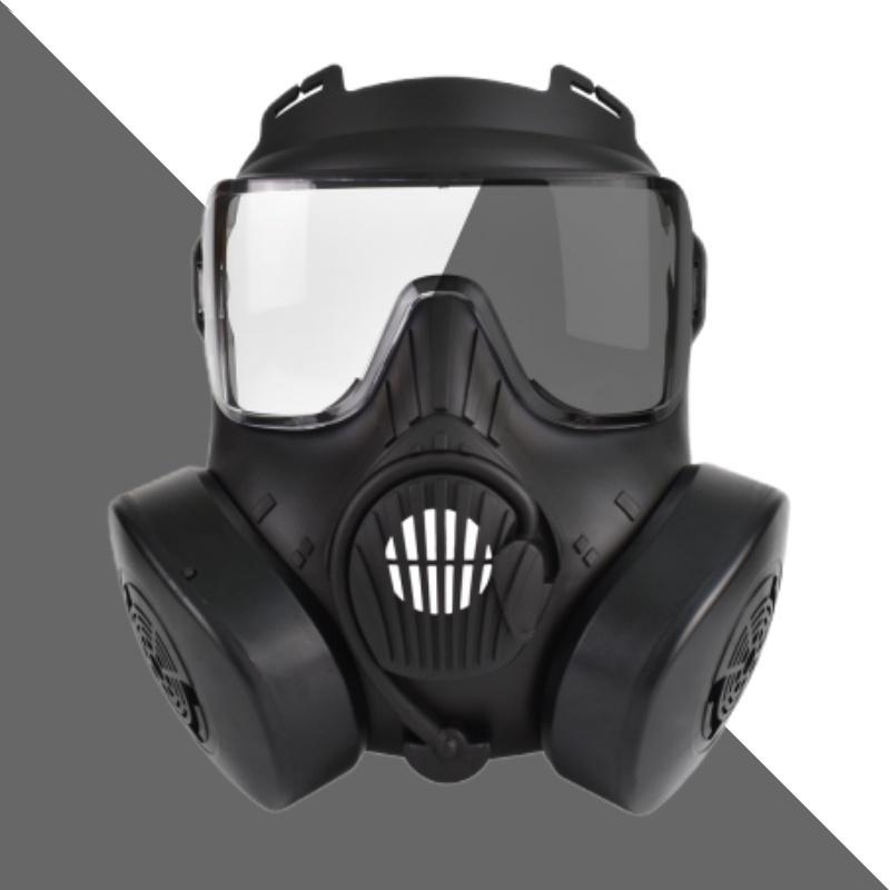 Full Face Mask, Face Cover with Ventilation Holes & Adjustable Strap & Sponge Nose Pad & Color-changing PC Reinforced Lens, Real-life CS Tactical Equipment