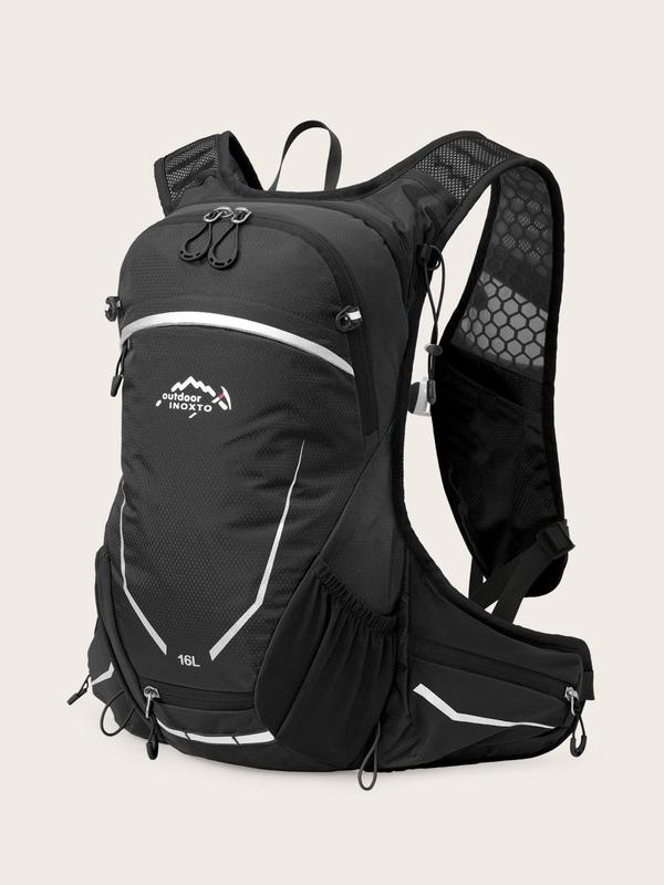 Unisex's Lightweight Luminous Hiking Backpack, Gym Bag, Sporty Zipper Design Cycling Backpack with Helmet Net for Men & Women, Sports Clothes Accessories, Running Vest, Sports & Outdoor Clothes Accessories