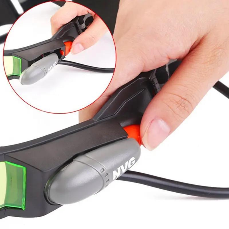 Adjustable LED Night Vision Glass Goggles Motorcycle Motorbike Racing Hunting Glasses Eyewear With Flip-out Light Windproof