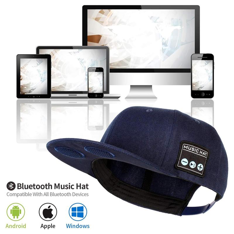 Hat with Bluetooth Speaker Adjustable Bluetooth Hat Wireless Smart Speakerphone Cap for Outdoor Sport Baseball Cap is The Birthday Gifts for Men Women Boys Girls