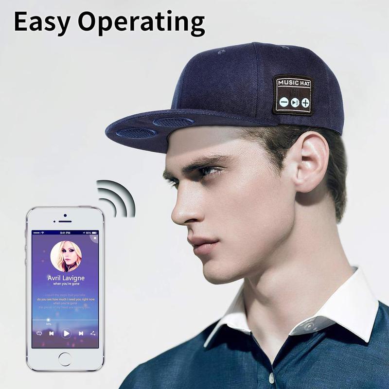 Hat with Bluetooth Speaker Adjustable Bluetooth Hat Wireless Smart Speakerphone Cap for Outdoor Sport Baseball Cap is The Birthday Gifts for Men Women Boys Girls