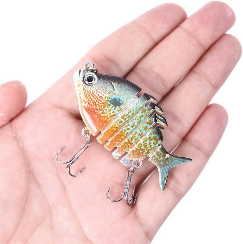 6Pcs  1Pcs  Lifelike Mini Tilapia Swimbait Lures Panfish Bluegill  Multi-Jointed Design Hardbait for Bass  Crankbait Saltwater Freshwater 3.5in 0.85oz