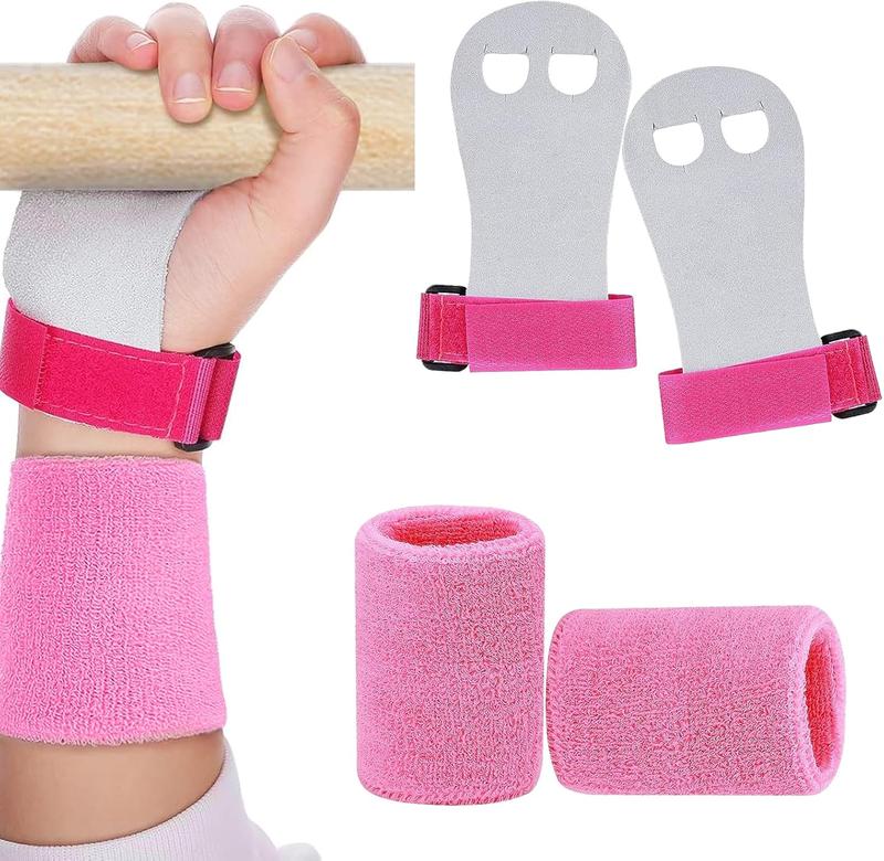 Gymnastics bar grips 2 Sets Gymnastics Hand Grips Gloves Wristbands, Gymnastic Hand Grips