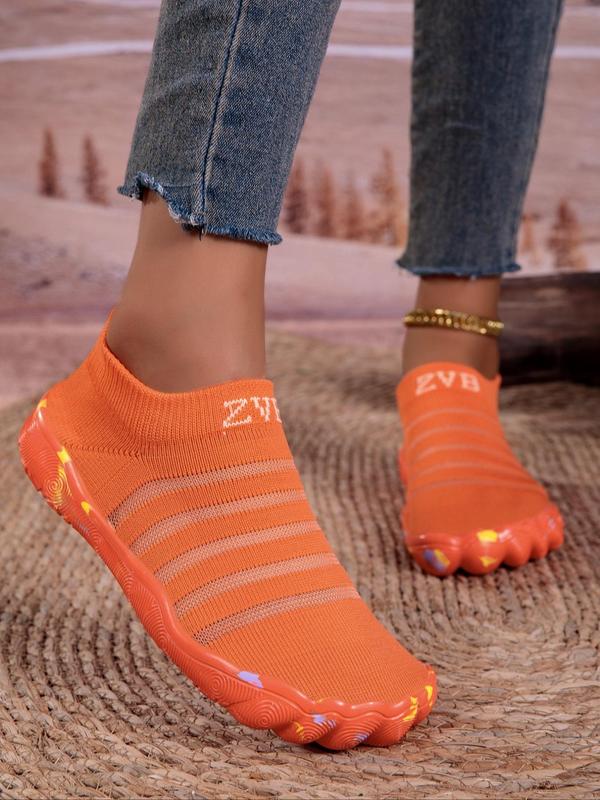 Women's Letter Print Sheer Water Shoes, Sporty Breathable Quick Drying Water Shoes, Outdoor Beach Shoes for Swimming Fishing