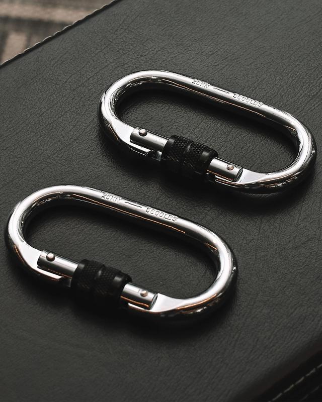 Carabiner Heavy Duty - 4.3 Inch Locking Carabiner Clip, Large Carabiner Clip, Heavy Duty Carabiner, Hammock Hooks, Carbineers, Extra Large Carabiner, Steel Carabiner, Oval Carabiner