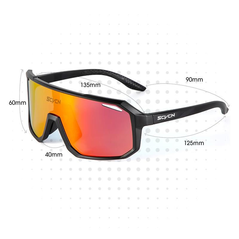 SCVCN New Cycling Glasses Bike Sunglasses Men UV400 Eyewear Outdoor Sports MTB Goggles Bicycle Women Riding Hiking Sunglasses