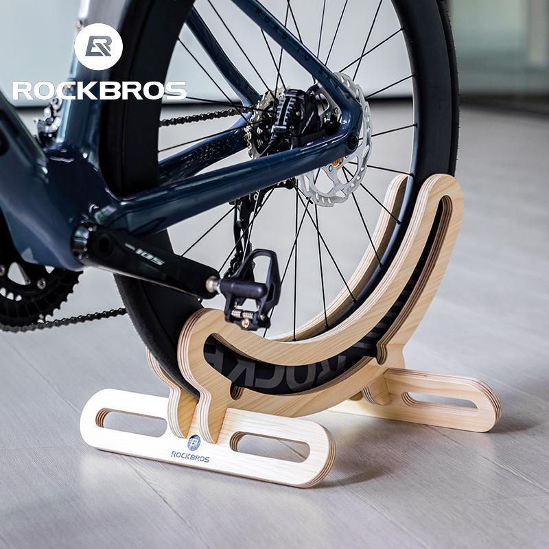 ROCKBROS Bike Stand Bicycle Parking Rack For 23-30 700C Support Wooden Bracket Bike Support Rack Wheel Holder