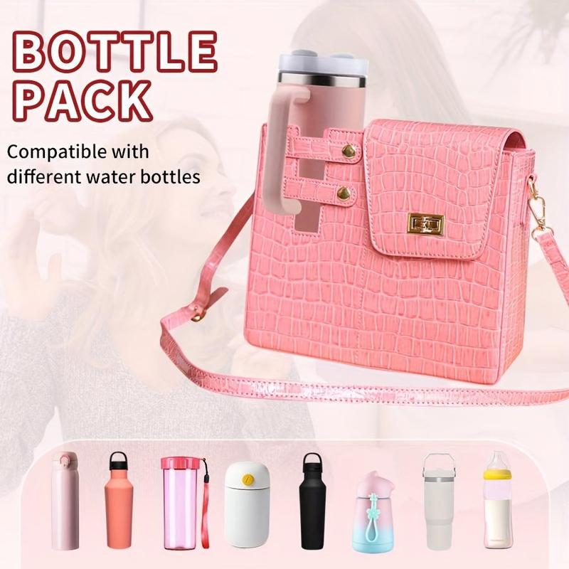 Portable Crossbody Water Cup Storage Bag, 1 Count Crossbody Bag with Sports Water Bottle Holder, Crossbody Cup Storage Bag for Outdoor