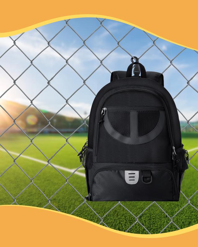 Mesh Black Basketball Soccer Bag Backpack Sports Volleyball Football Bag with Ball and Shoe Compartment for Boys Girls Man Women Ball Equipment Bag All Sports Venue-Valentine's Day gift for boyfriend