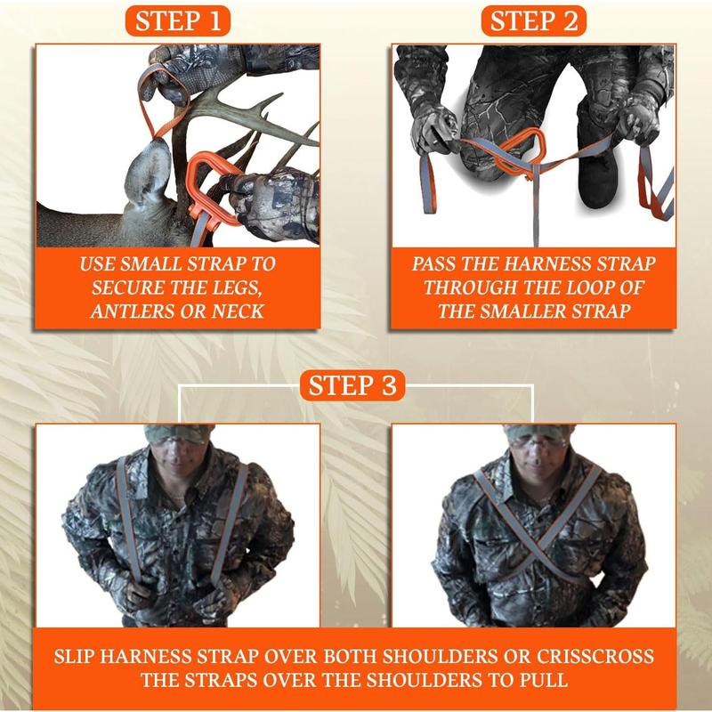 MULS: Deer Drag and Harness Hunting Gift For Men Every Way to Drag a Deer in ONE Product Fast & Easy! Hunting Gear Deer Dragging Rope