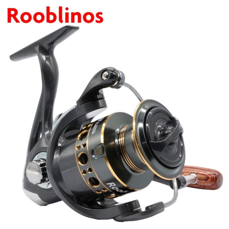 Fishing Reel, High Strength Body Wooden Handle Fishing Reel, 5.2:1 High Speed Ratio Fishing Reel, Universal Outdoor Fishing Accessories