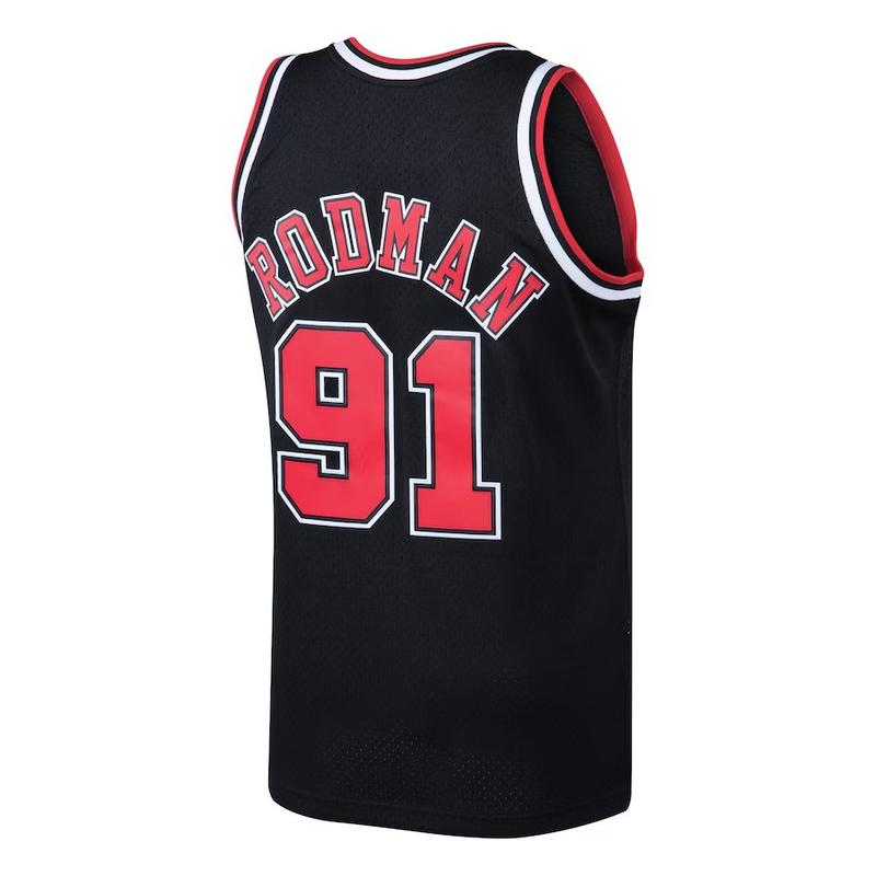 Dennis Rodman Men's Sleeveless stitched Basketball Jersey Black 1997-98