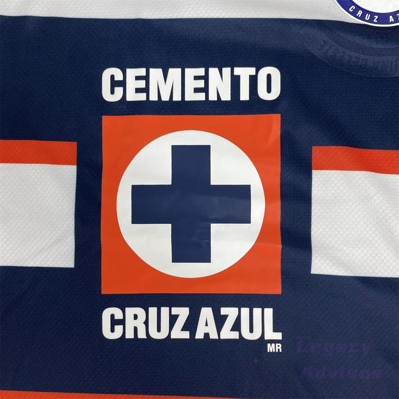 24 25 MEXICO CRUZ AZUL LIGA MX Away Long Sleeve Goalie Soccer Jersey Quick Dry Fan Edition