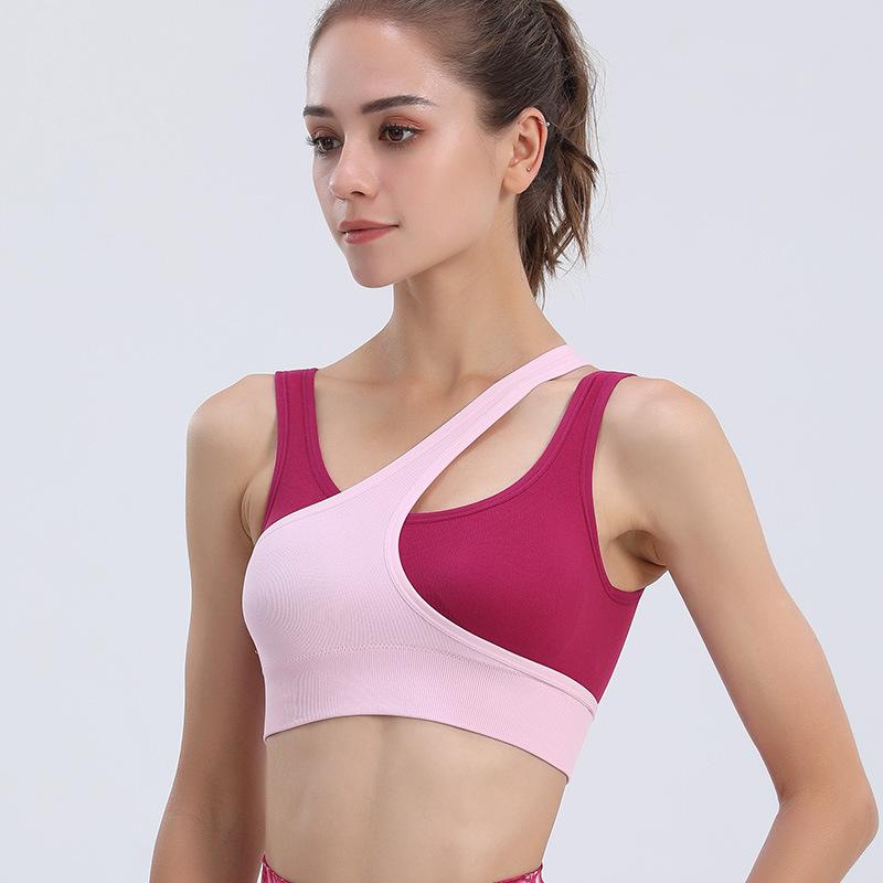 Cross Back Sport Bras Padded Strappy Criss Cross Cropped Bras for Yoga Workout Fitness Low Impact