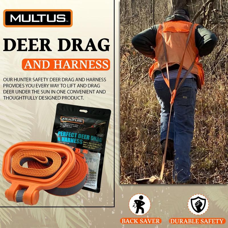 MULS: Deer Drag and Harness Hunting Gift For Men Every Way to Drag a Deer in ONE Product Fast & Easy! Hunting Gear Deer Dragging Rope