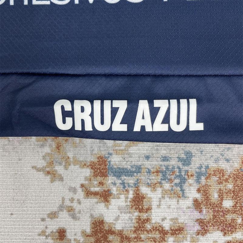 24 25 MEXICO CRUZ AZUL LIGA MX Away Long Sleeve Goalie Soccer Jersey Quick Dry Fan Edition