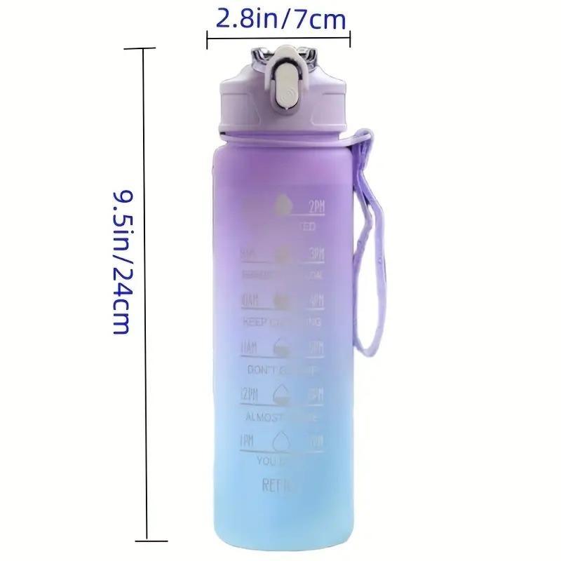 Gradient Color Water Cup Plastic Sports Cup 700ml