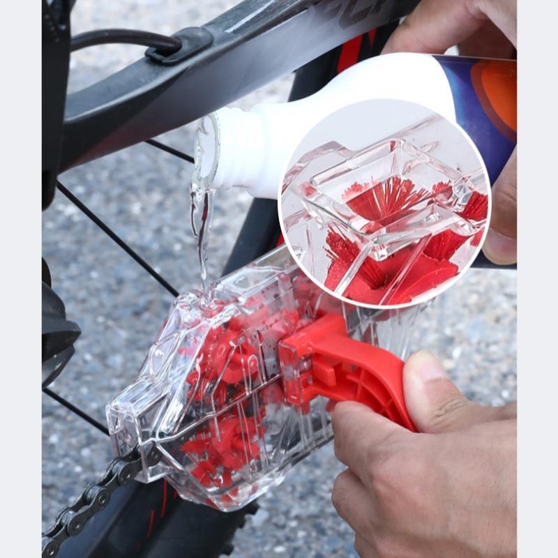 Bicycle Chain Cleaner, Transparent Bicycle Chain Cleaning Tool, Bicycle Cleaning Tool, Cycling Equipment, Outdoor Cycling Accessories