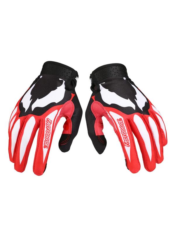 Unisex's Letter & Patchwork Print Non-slip Sports Gloves, Sporty Comfort Sweat-absorbing Cycling Gloves, Outdoor Sports Protector for Men & Women