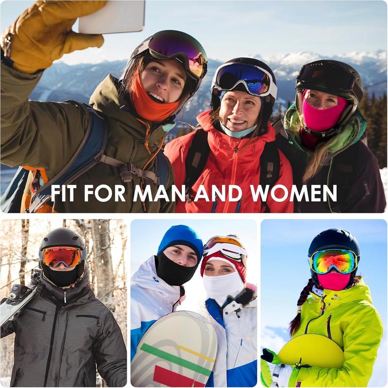 Balaclava Ski Mask for Adult, Full  Mask Winter Fleece Thermal Cold Weather Outdoors Cover for Men Women 2 Packs