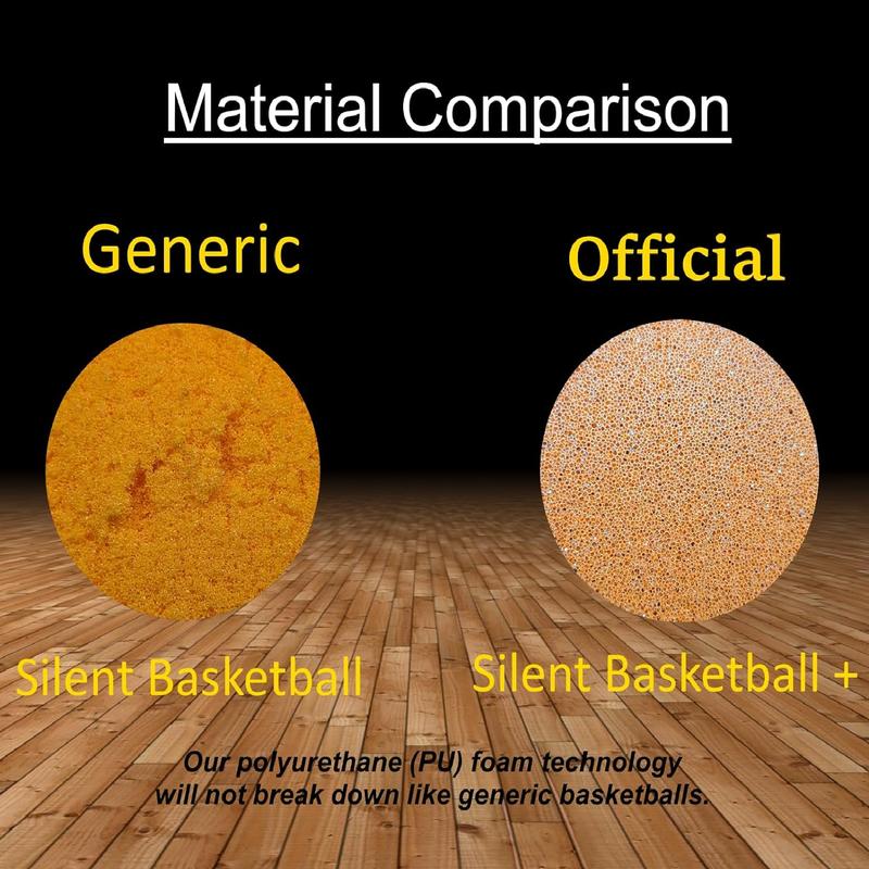 Silent Basketball Size 7 Grooved Airless Foam for Quiet Indoor Training Summer Sale