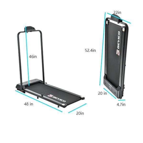 6.2MPH Foldable Walking Pad Treadmill, 2-in-1 Portable Treadmill with Handle Bar, Ideal for Weight Loss and Obese Users – Under Desk Design for Home & Office, Remote Control, Safety Lock, Easy Storage, with 2-Year Warranty