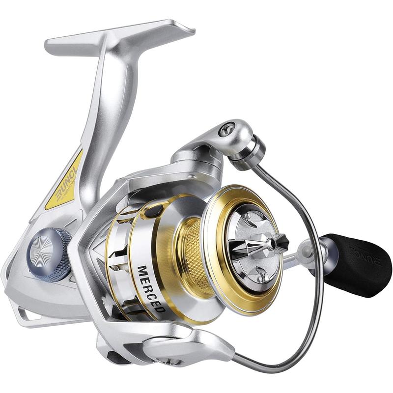 RUNCL Spinning Fishing Reel Merced, Spinning Reel - 10+1 HPCR Ball Bearings, Multi-Disc Drag System, CNC Line Management, Smooth Operation, Braid-Ready Spool - Lightweight Fishing Spinning Reel fishing rod