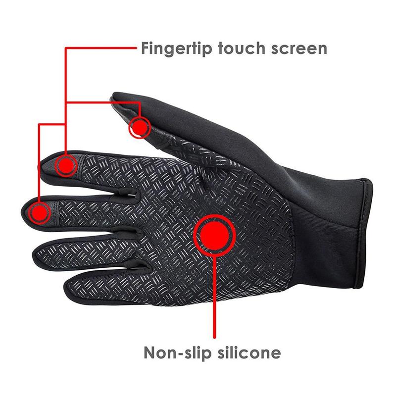 Gloves Touch Screen Windproof Gloves Warm and Adjustable Suitable for Outdoor Running, Cycling, Fishing, Skiing and Other Sports and Work Warm Gloves.