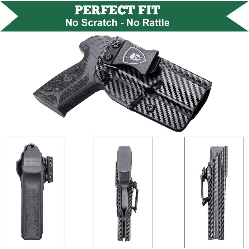 WARRIORLAND IWB Kydex Holster Fit: Ruger Security 9   Security 9 Compact, Inside Waistband Concealed Appendix Carry Holster, Adj. Cant & Posi-Click Retention,Right Waterproof Outdoor