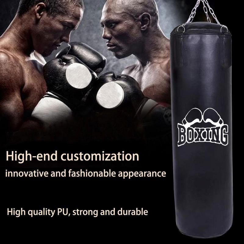 Professional Boxing Sandbag, Summer Gifts, 1 Set PU Leather Heavy Hollow Punching Sandbag, Tear-resistant Boxing Equipment for Martial Arts Training, MMA, Home Gym, Christmas, Christmas Gift