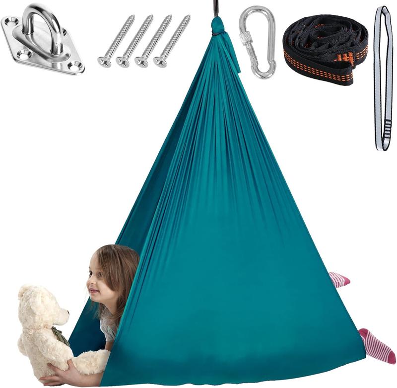 Sensory Swing  Swing Hammock Indoor Outdoor for , Hardware Included, Soft Breathable Nylon Cuddle Swing Joy Hammock for   with , , Aspergers, Sensory Integration