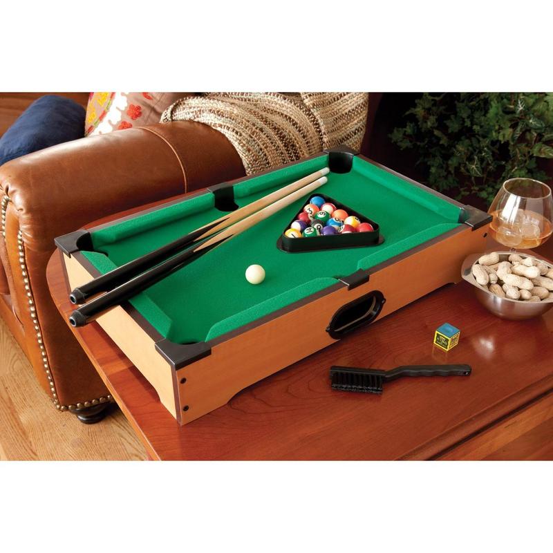 Mains 20-Inch Table Top Miniature Billiard Pool Game Set