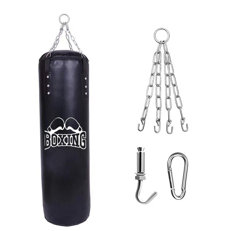 Professional Boxing Sandbag, Summer Gifts, 1 Set PU Leather Heavy Hollow Punching Sandbag, Tear-resistant Boxing Equipment for Martial Arts Training, MMA, Home Gym, Christmas, Christmas Gift