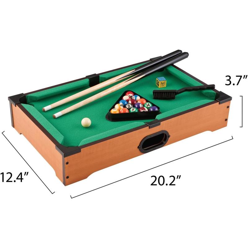 Mains 20-Inch Table Top Miniature Billiard Pool Game Set