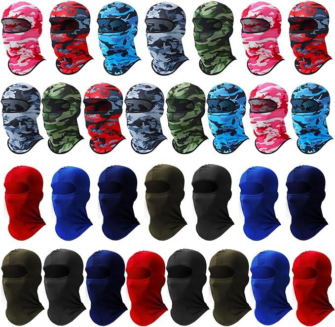 30 Pcs Balaclava Ski Face Mask Full Face Cover Mask UV Protection Cooling Neck Gaiter Summer for Men Women Winter Outdoor