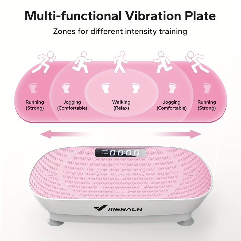 MERACH Whole Body Vibration Platform - Silent Motor, Speed Control, Lymphatic Drainage, Body Shaping, Power Vibrate Fitness Exercise Machine for Home Workout