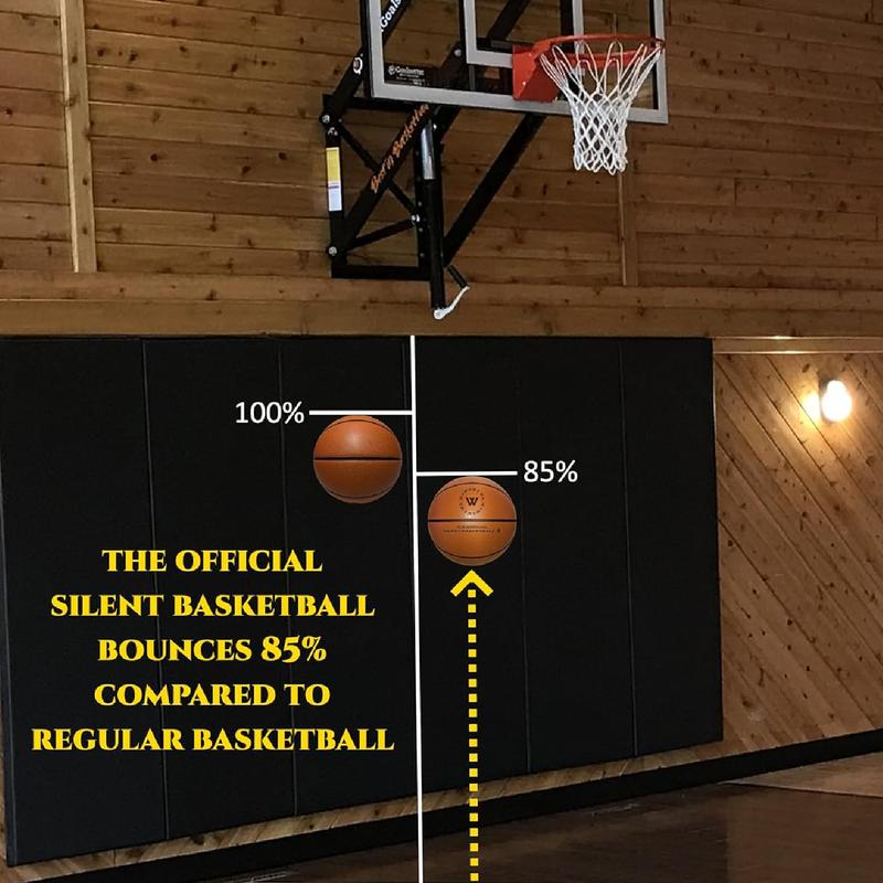 Silent Basketball Size 7 Grooved Airless Foam for Quiet Indoor Training Summer Sale